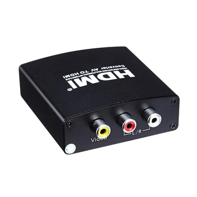 AV-zu-HDMI-Konverter AV-Composite-Video + Audio-zu-HDMI-Skalierer Eingebauter 3D-Digitaldecoder für DVD